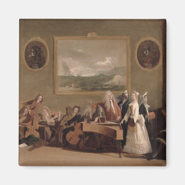 Imã Ensaio de uma Ópera, c.1709 (óleo na canvas) 2 (Frente)