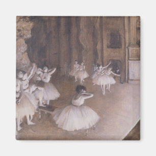 Imã Ensaio no palco, 1874 do balé de Edgar Degas