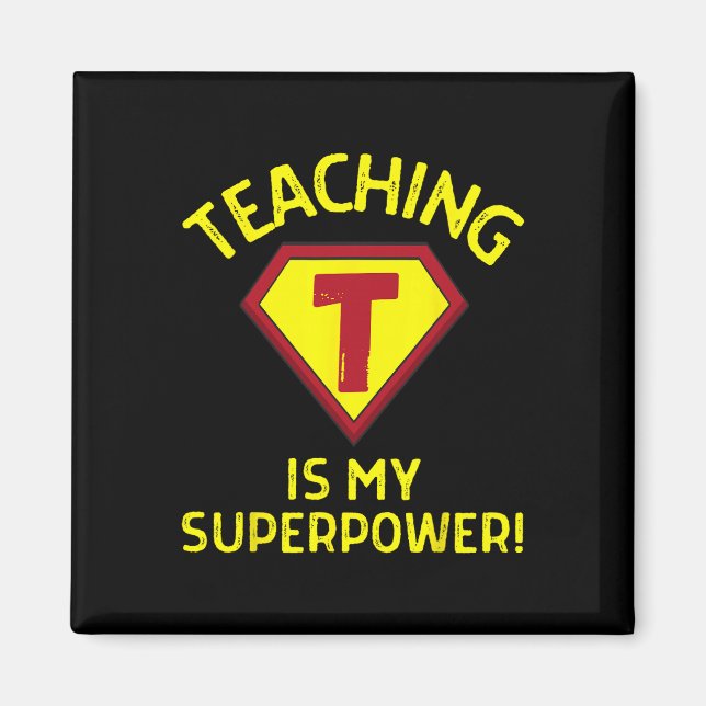 Imã Ensinar É Meu Superpoder - Professor Fundamental D (Frente)