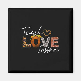 Imã Ensine Amor Inspire Leopardo Safari Ck Para Escola