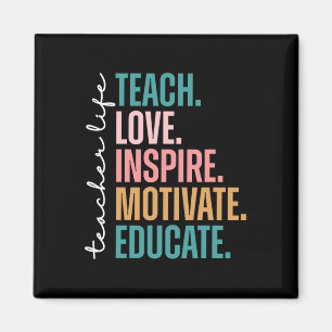 Imã Ensine Amor Inspire Motive Ck Para Escola Fofo Tea