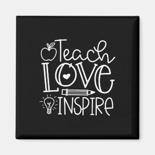 Imã Ensine Amor Inspire Retro Professor Crianças Ck Pa