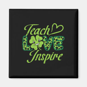 Imã Ensine Amor Inspire Trevo Dia de São Patrício Prof