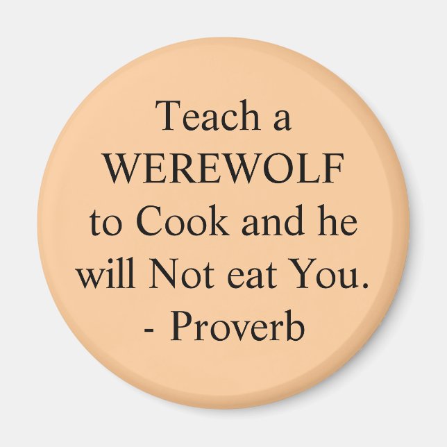 Imã Ensine um WEREWOLF a cozinhar e ele não comerá voc (Frente)