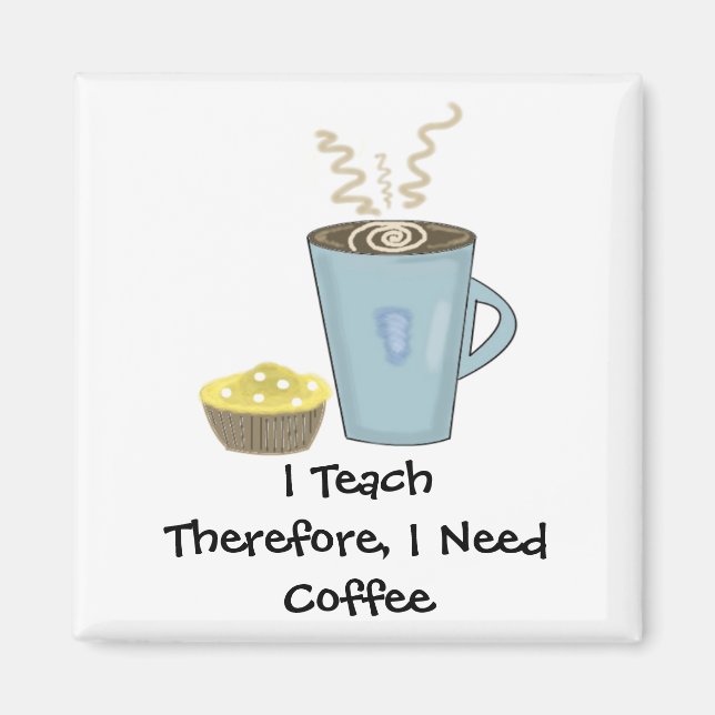 Imã Ensinei Design De Café Com Dizendo (Frente)