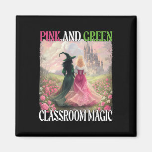 Imã Ensino de Bruxas Mágicas, Rosa E Verde,