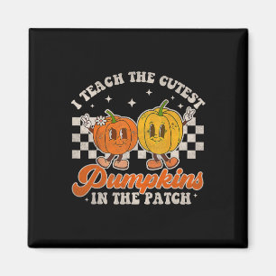 Imã Ensino Os Pumpkins Mais Bonitos No Patch Retro Tea