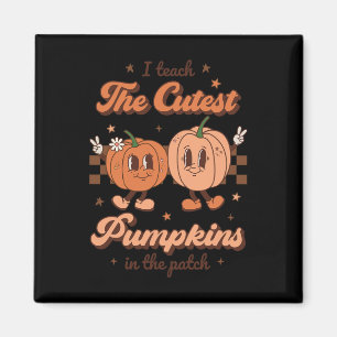 Imã Ensino Os Pumpkins Mais Bonitos No Patch Retro Tea