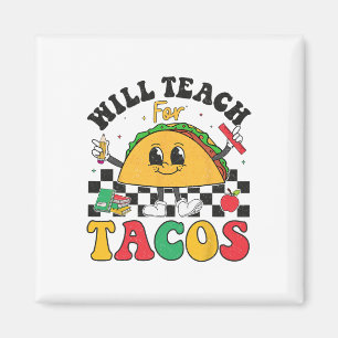 Imã Ensino Para Tacos Lover Funny Cute Cinco De Maio