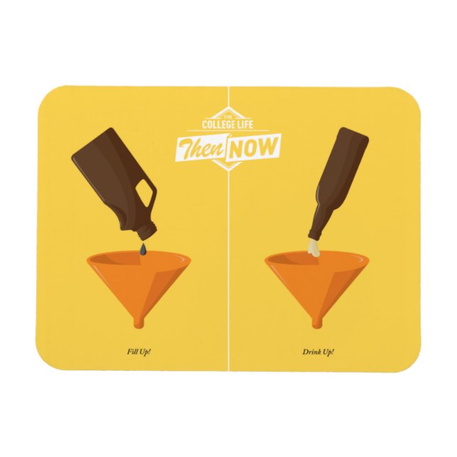 Ímã Então E Agora: Beer Pong (Horizontal)