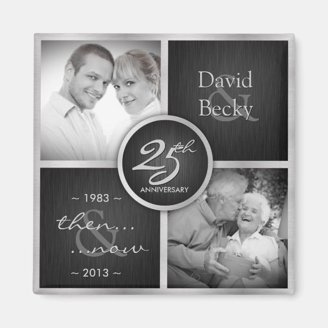 Imã Então e agora o Elegante 25 preto e prata (Frente)