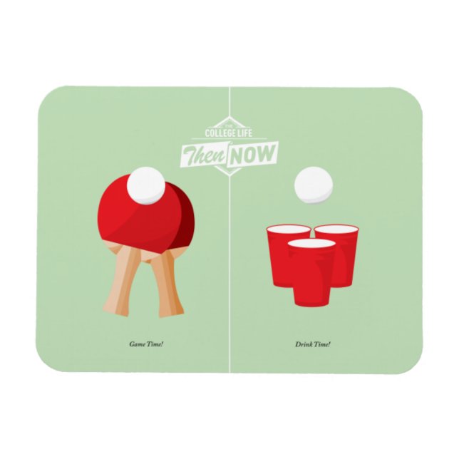 Ímã Então E Agora: Ping Pong (Horizontal)