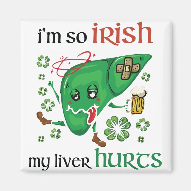 Imã Então irlandês meu fígado dói (Frente)
