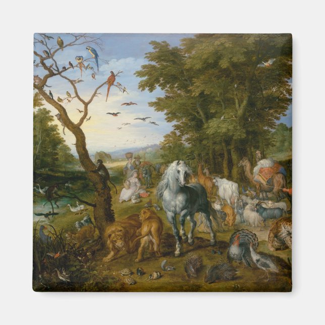 Imã Entrada dos animais na arca de Noah (Brueghel) (Frente)