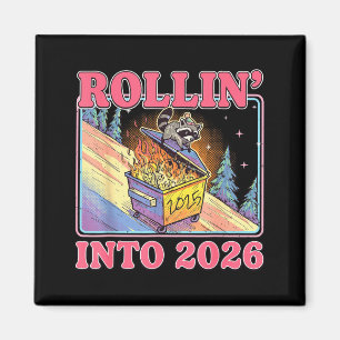 Imã Entrando em 2026 Guaxinim Engraçado Meme Feliz Ano