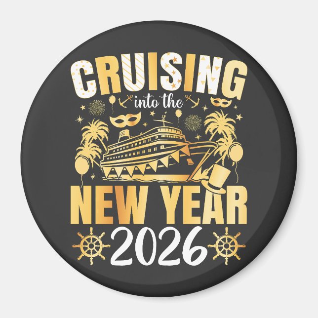 Imã Entrando no Ano Novo 2026 Círculo (Frente)