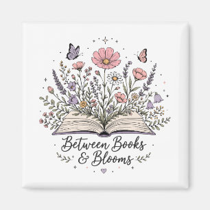 Imã Entre livros e flores amante de livros leitor
