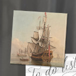 Imã Entrega em Calm | Peter Monamy<br><div class="desc">Transporte em Calma (1700-1725) | A Marinha de Peter Monamy em Calm é uma pintura marítima serena que captura navios em repouso em águas calmas. A composição ressalta a tranquilidade do mar, com reproduções detalhadas de veleiros e o soft play de luz sobre a água. A técnica precisa de Monamy...</div>