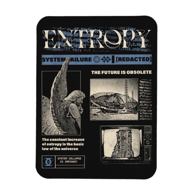 Ímã Entropia - Design brutalista (Vertical)