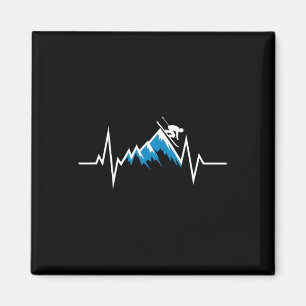Imã Entusiasta de Skiting Heartbeat de Esqui Alpino