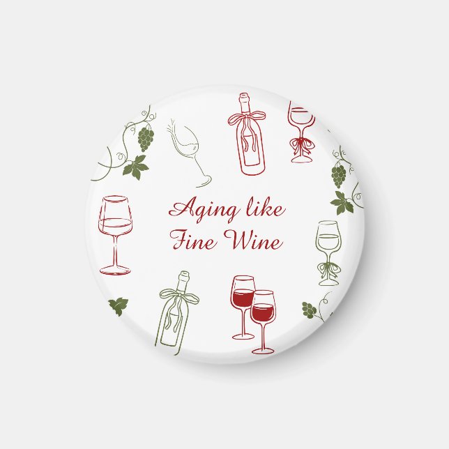 Imã Envelhecendo Como Um Bom Vinho (Frente)