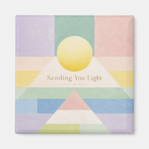 Imã Enviando a Você Inspiração Geométrica Pastel