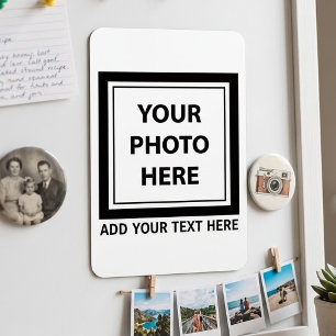 Ímã Enviar foto & adicionar texto – Personalizar