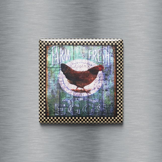 Imã Ephemera de ovos frescos de Fazenda de frango russ (Criador carregado)