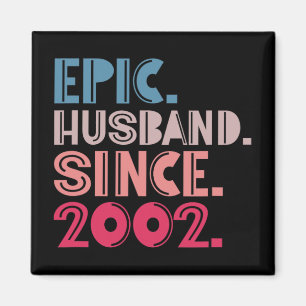 Imã Epic Husband Desde 2002 20 Casamento Aniversário R