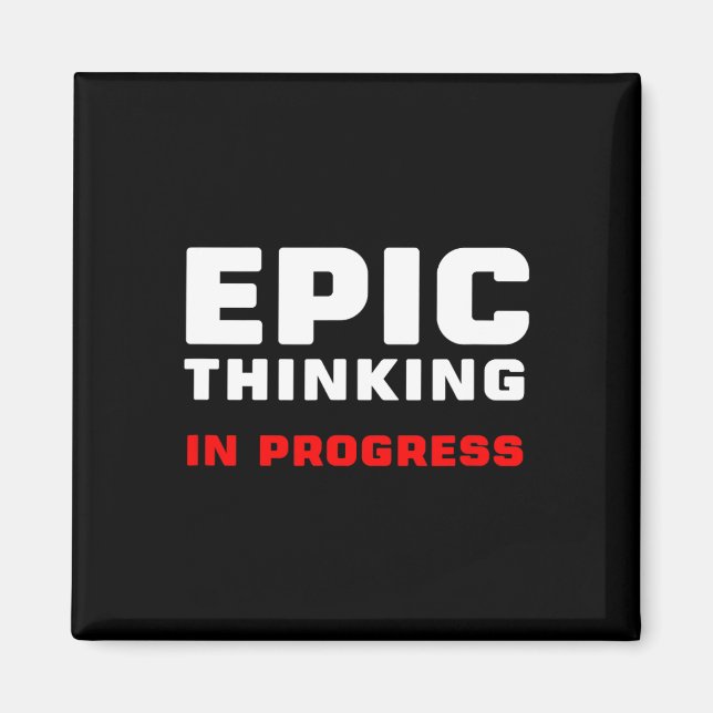 Imã Epic Thinking In Progress Big Ideas Introvert Game (Frente)