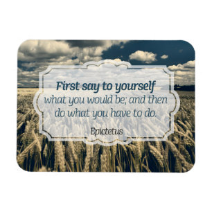 Ímã Epictetus "Do it", citação inspiracional flexível