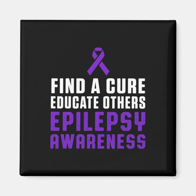 Imã Epilepsy Awareness Fun Healthy Epileptic Warrior S (Frente)