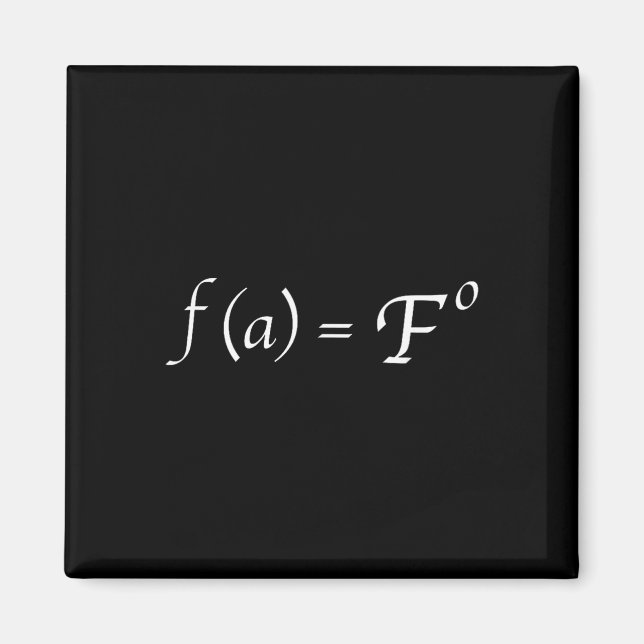 Imã Equação de matemática engraçada Fafo Piada Profess (Frente)