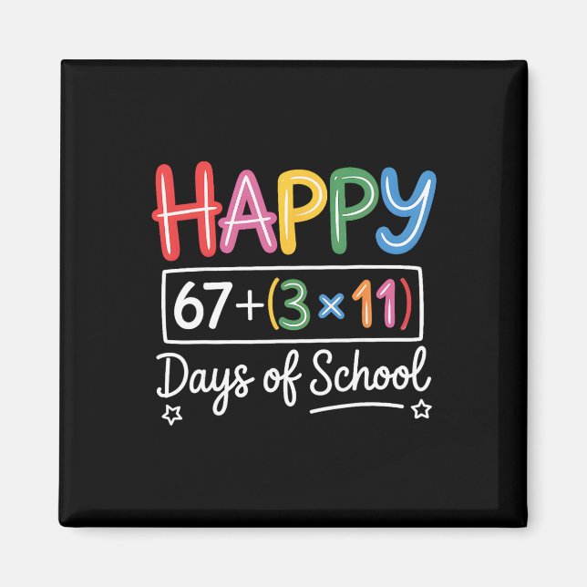 Imã Equação Matemática Dia 100 Professor Feliz 100 Dia (Frente)