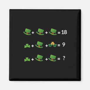 Imã Equação Matemática Dia de São Patrício Engraçado P