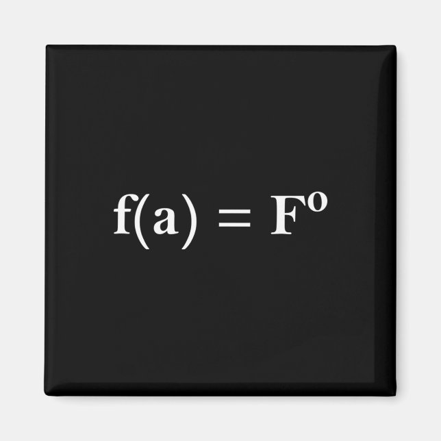 Imã Equação Matemática Fafo Piada Presente Engraçado P (Frente)