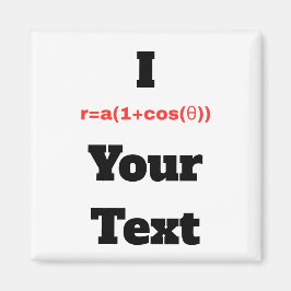 Imã Equação Polar Personalizável (I Coração)