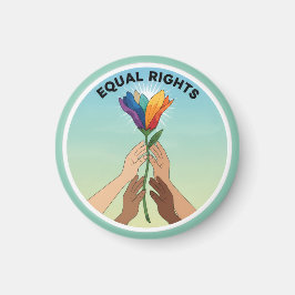 Imã Equal Rights Rainbow Flower – Diversity and Unity