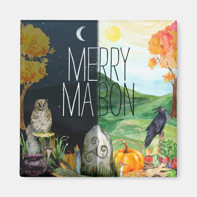 Imã Equinox Mabon Wiccan (Frente)