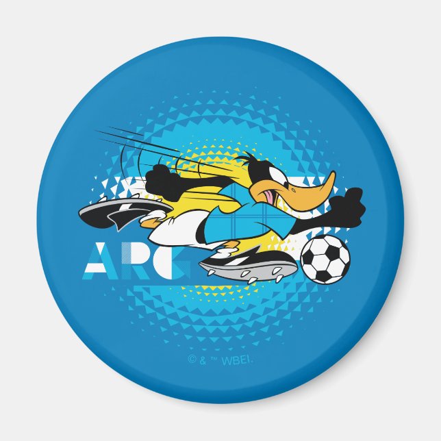 Imã Equipe Argentina de Futebol Gráfico do DAFFY DUCK™ (Frente)