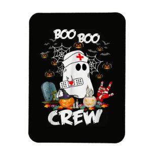 Ímã Equipe Boo Boo Enfermeira Fantasma Halloween Assus