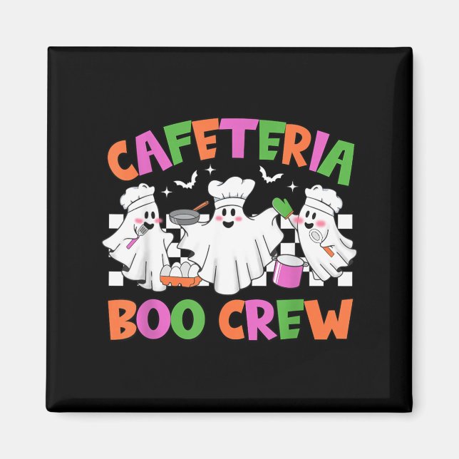 Imã Equipe Boo da Cafeteria Retro Funcionário da Cafet (Frente)