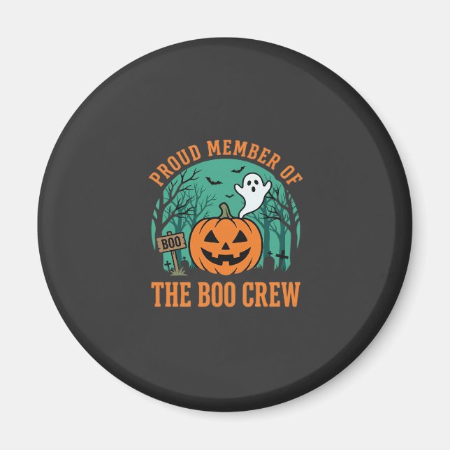 Imã Equipe Boo Design de Abóbora de Fantasma de Hallow (Frente)