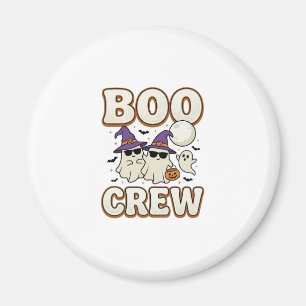Imã Equipe Boo Fantasma Halloween Design Vetorial Vint