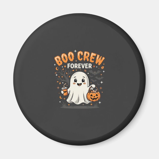 Imã Equipe Boo para Sempre Design de Fantasma de Hallo (Frente)