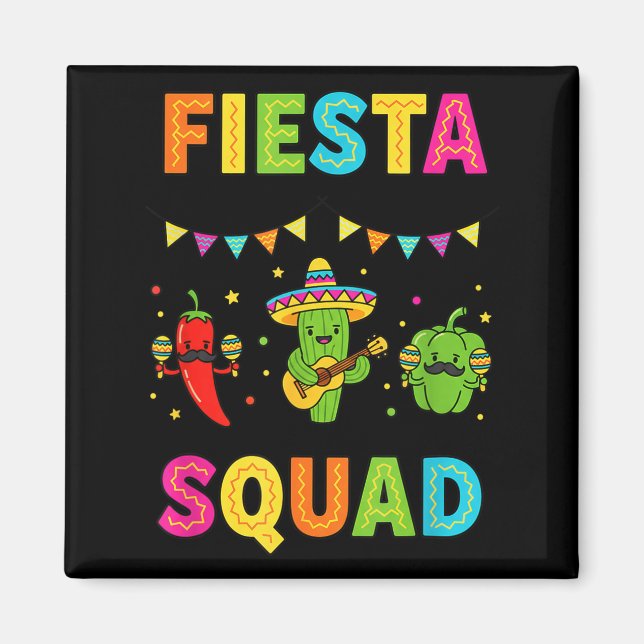 Imã Equipe da festa cacto fofo pimentão pimentão crian (Frente)