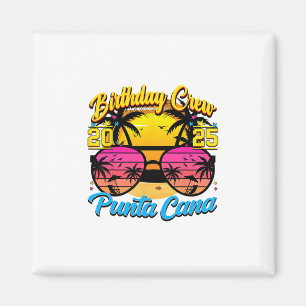 Imã Equipe de Aniversário Punta Retro Cana 2025 Pôr do