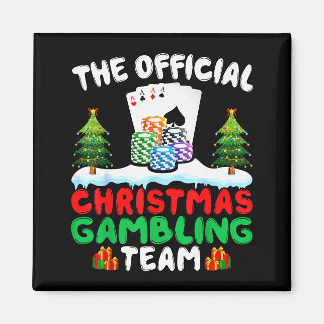 Imã Equipe de Apostas de Natal - Apostador Divertido d (Frente)