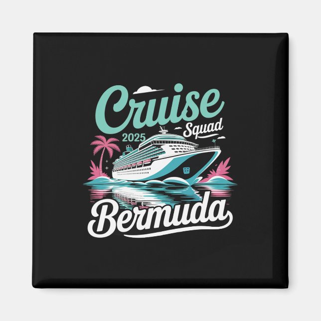 Imã Equipe de Cruzeiro das Bermudas 2025 Férias de Ver (Frente)