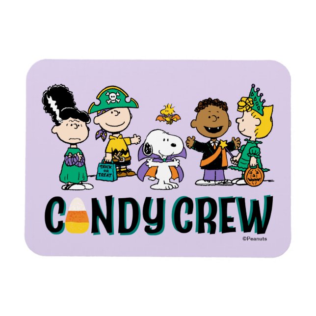 Ímã Equipe de Doces Peanuts Gangue de Halloween (Horizontal)
